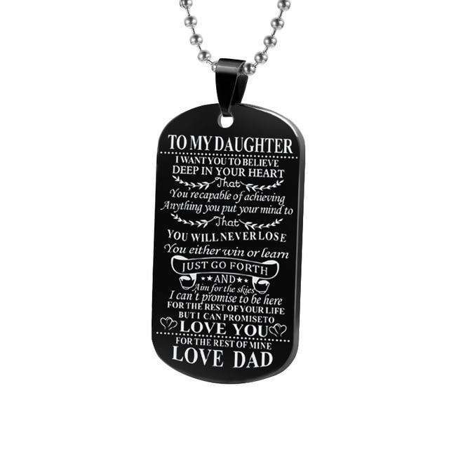 Promise To My Son or Daughter Dog Tag Necklaces and Keychains In God's Service Store