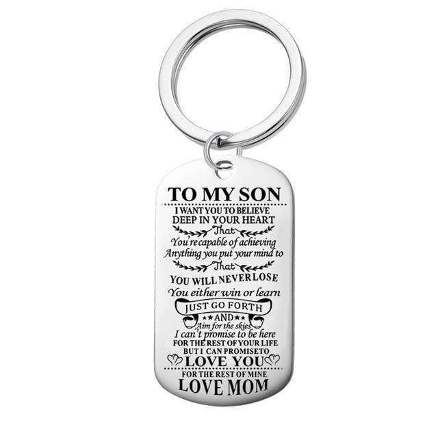 Promise To My Son or Daughter Dog Tag Necklaces and Keychains In God's Service Store