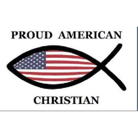 Proud American Christian Flag In God's Service Store