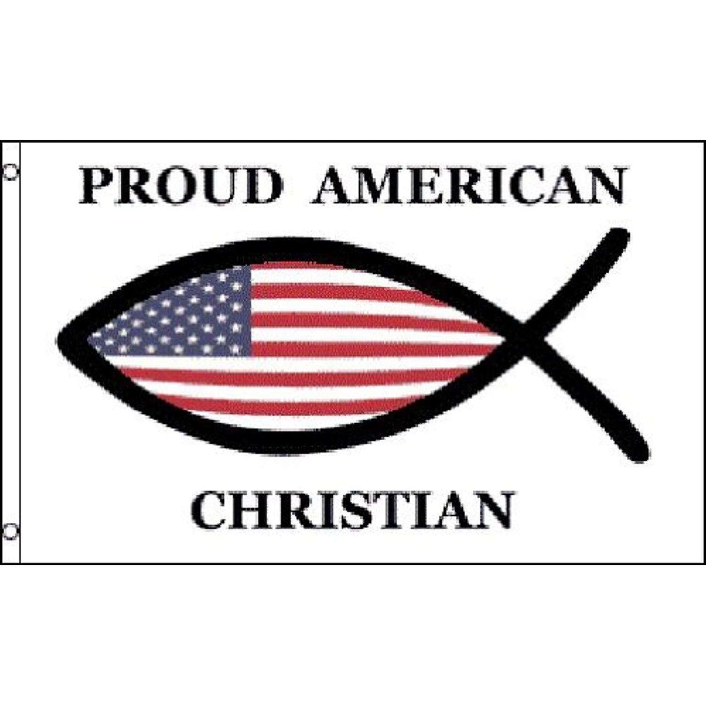 Proud American Christian Flag In God's Service Store