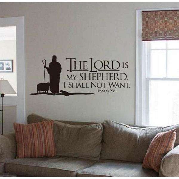 Psalm 23 The LORD is My Shepherd Bible Scripture Wall Stickers In God's Service Store