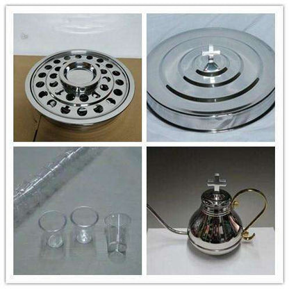 Silvertone Communion Tray and Serving Set In God's Service Store
