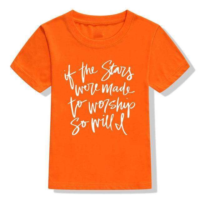Stars Were Made to Worship T-Shirts for Boys and Girls In God's Service Store