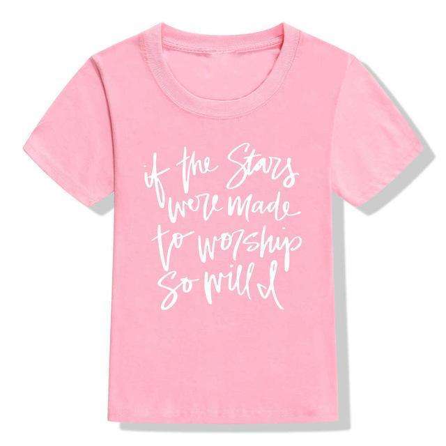 Stars Were Made to Worship T-Shirts for Boys and Girls In God's Service Store