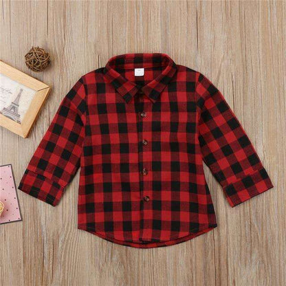 Toddler's Red Flannel "Kick It With My Mom" Shirts In God's Service Store