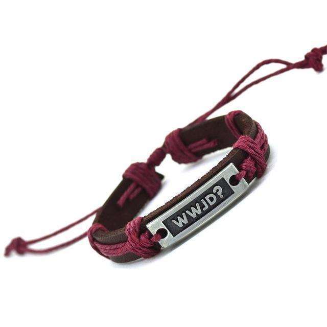 What Would Jesus Do Genuine Leather Bracelet In God's Service Store